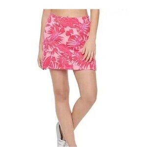 Juicy by Juicy Couture Skort Womens Size 1X Pink Floral Leaf Hawaiian Beach